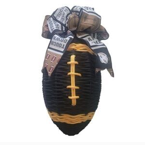 Black and Yellow Football Shaped Basket